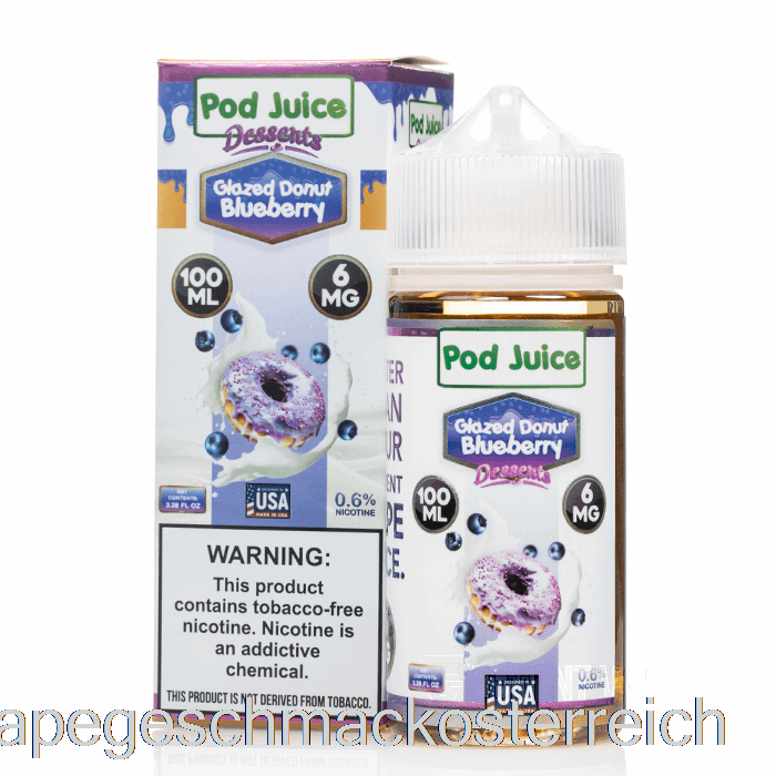Glasierte Donut-Blaubeere - Schotensaft - 100 Ml 0 Mg Vape-Geschmack